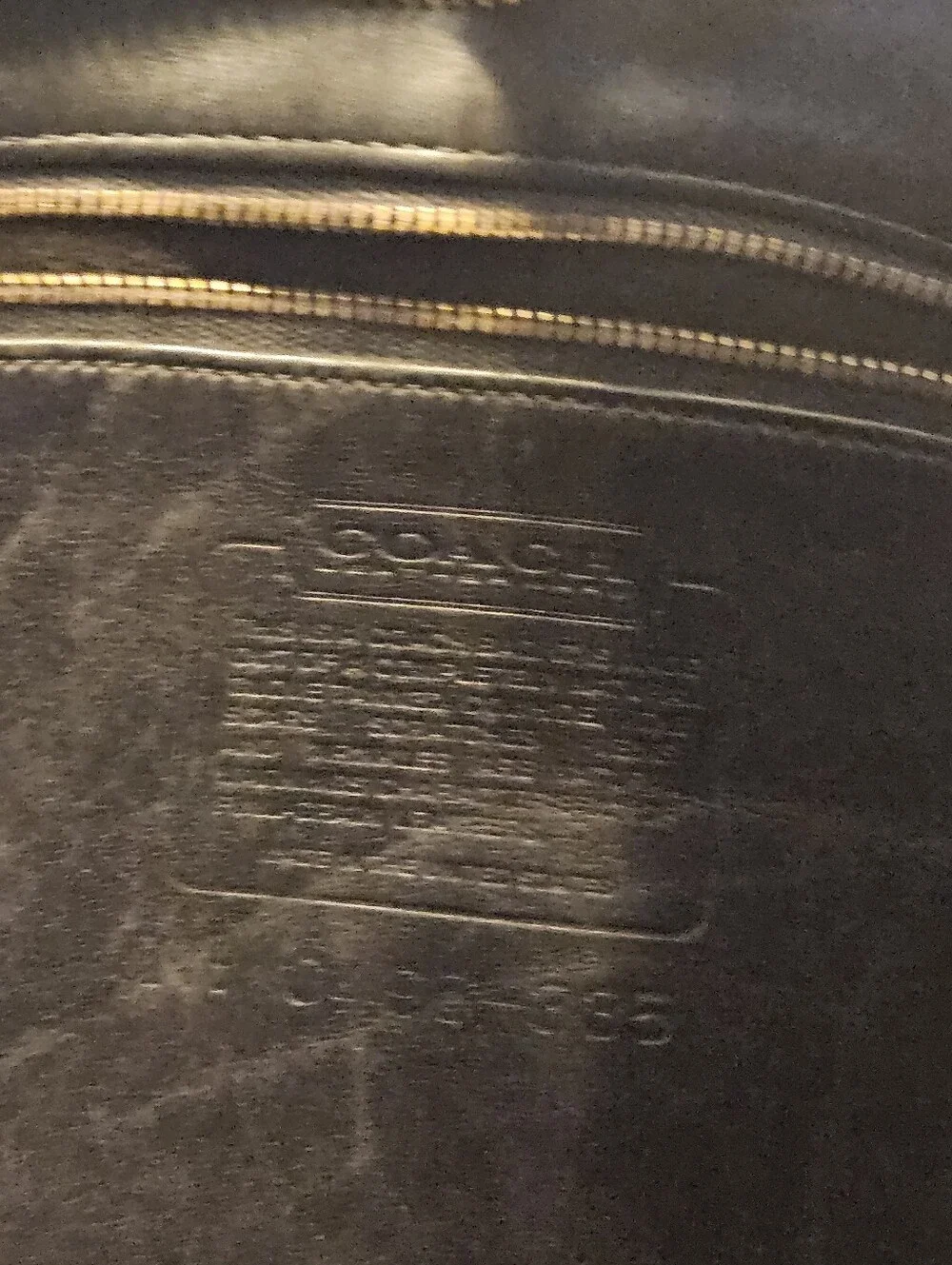 Coach Vintage Leather Black Saddle Bag